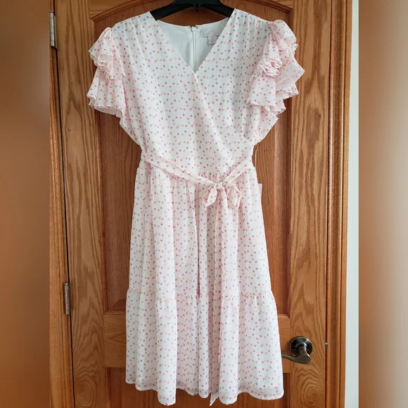 Rachel Parcell Polka Dot Faux Wrap Tie Dress  Size XXL NWT - Picture 7 of 9